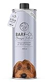 Barf Öl für Hunde 500ml Barföl mit Omega 3-6-9 aus: Lachsöl, Rapsöl, Hanföl &...