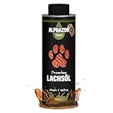 alphazoo Premium Lachsöl Hunde & Katzen 250 ml, Omega 3 & 6 Fischöl für Hunde -...